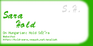 sara hold business card